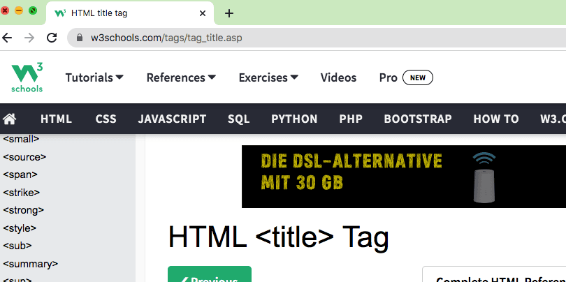 A react hook to manage html page titles using react router.